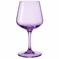 Calice da vino 500 ml 22 cm in vetro viola con stelo elegante