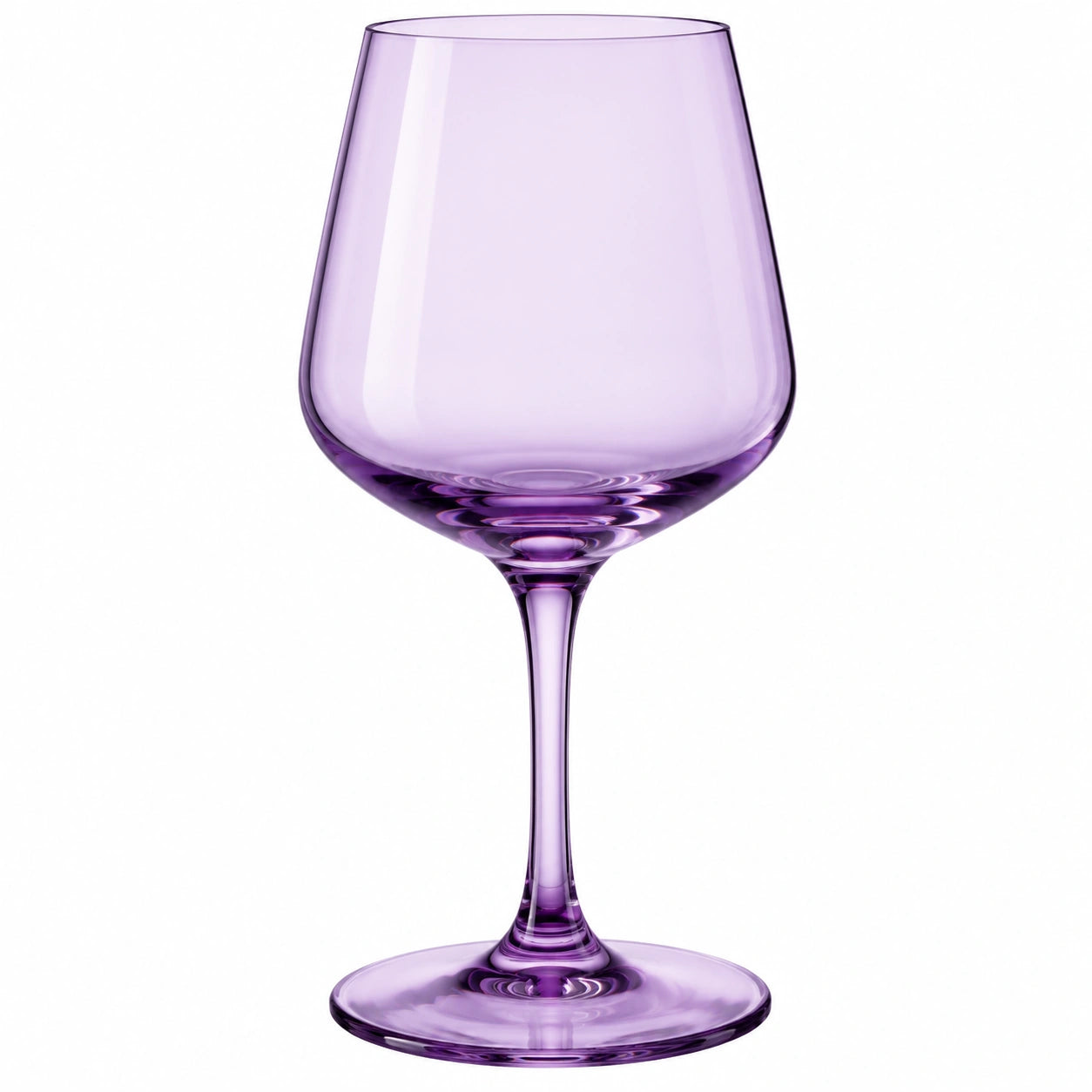 Calice da vino 500 ml 22 cm in vetro viola con stelo elegante