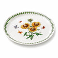 Piatto ovale 30 cm in ceramica bianca con girasoli decorativo da portata